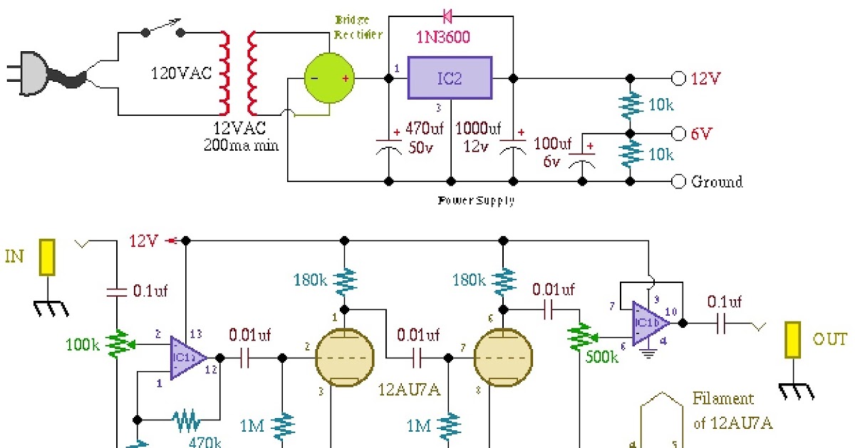 TUBE DISTORTION wiring and diagram